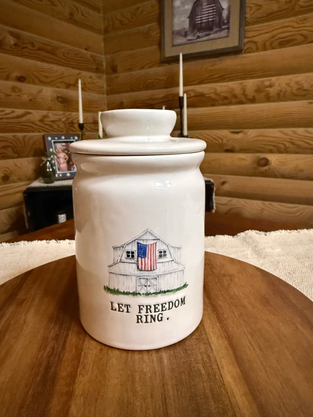 LET FREEDOM RING Rae Dunn Canister